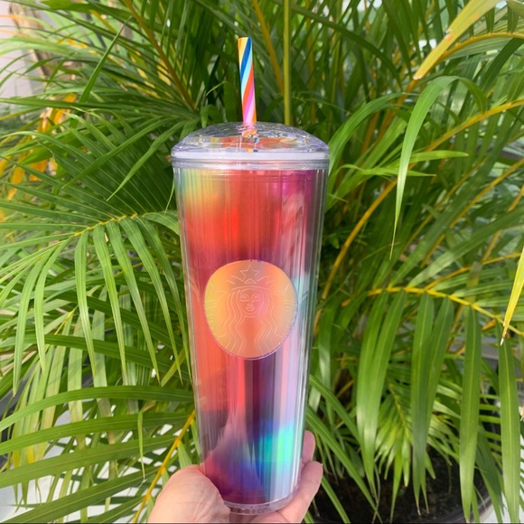 Starbucks Multi Colored Rainbow Kaleidoscope Dome Cup Tumbler 24oz Venti 2020 - Picture 3 of 15